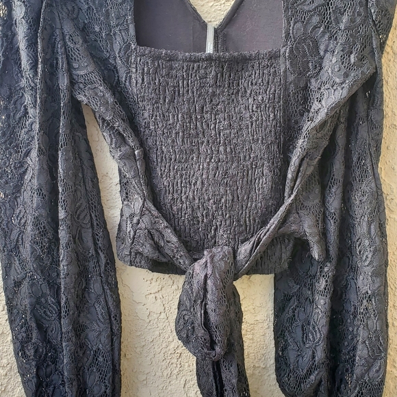 NWT Anthropologie Black Blouse - Picture 9 of 12
